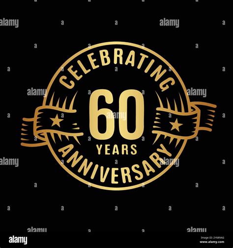 60 Years Logo Design Template 60th Anniversary Vector And Illustration