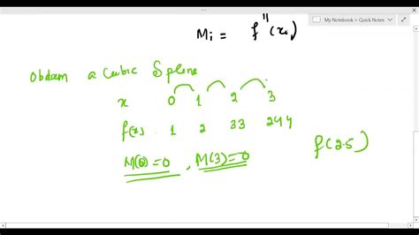 Cubic Spline Interpolation Example Youtube