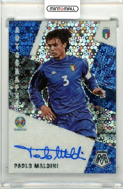 Mint Panini Prizm Mosaic Paolo Maldini Autograph Card