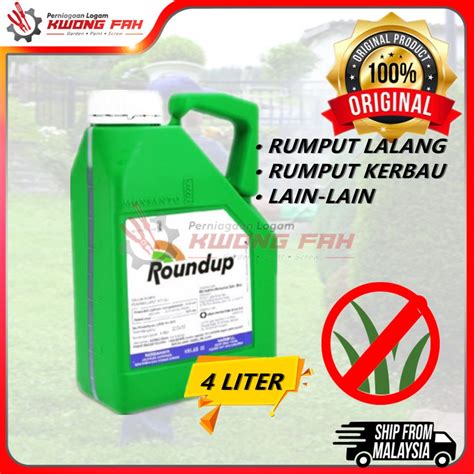 ROUNDUP Herbicide Racun Rumput Lalang Racun Lumput Kerbau 4Litre 41 0