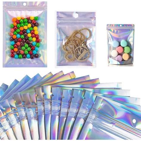 Lot De Pochettes En Aluminium Mylar Avec Fermeture Clair