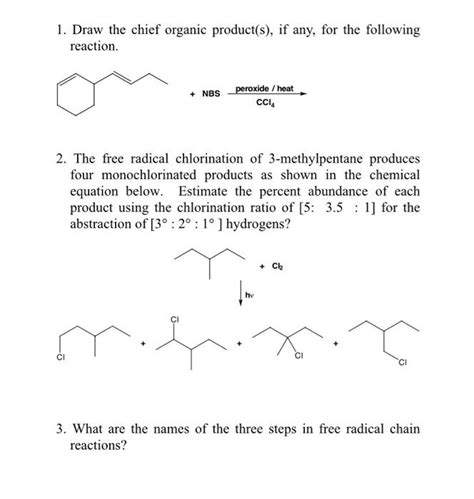 Solved Draw The Chief Organic Product S If Any For The Chegg