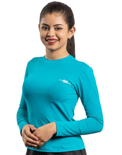 Camisa Térmica Feminina BRK Turquesa UV50