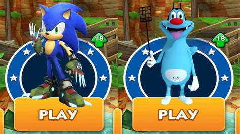 Sonic Dash Vs OGGY 3D Runner Boscage Maze Sonic From Sonic Prime Vs