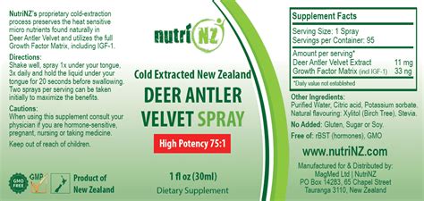 Deer Antler Velvet Spray - NutriNZ