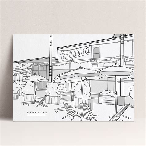LadyBird ATL Restaurant Art Print - Beltline's Favorite Dining Spot