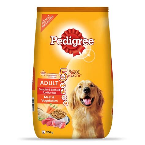 Buy Pedigree Dry Food For Adult Dogs Meat And Vegetables Flavour 20kg