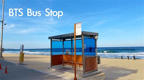 BTS Bus Stop Walking Along Jumunjin Hyangho Beach Winter Sea