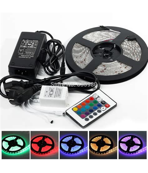 KIT STRISCIA LED RGB STRIP 5M 300 LED 5050 CONTROLLER TELECOMANDO 5