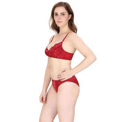 Red Cotton And Lace Lingerie Set At Rs 90 Set In New Delhi ID 19004377448