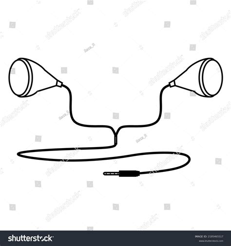 Black Handsfree Headset Vector Drawing Stock Vector (Royalty Free ...