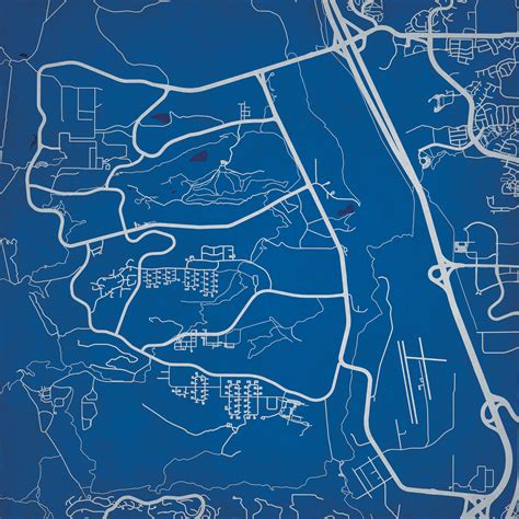 United State Air Force Academy Campus Map Art - City Prints