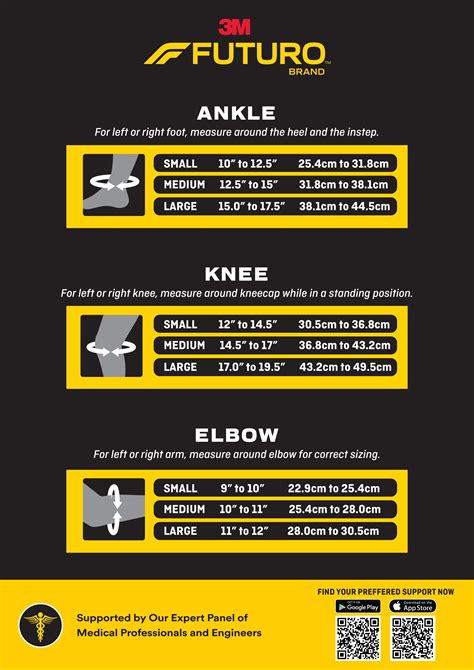 Futuro Knee Brace Sizing Chart