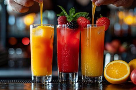 Closeup Shot Of A Hand Holding A Chilled Glass Of Fruit Juice Premium