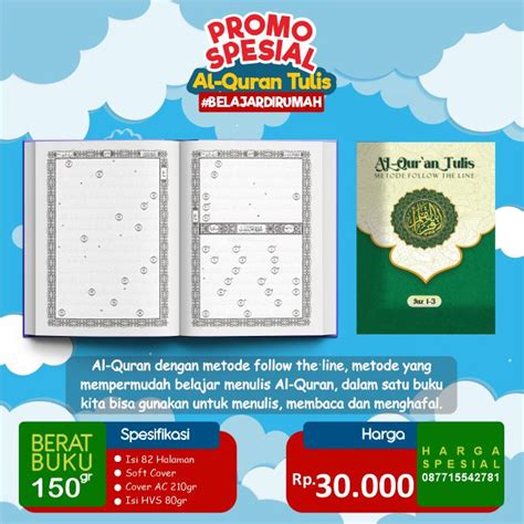 Jual Al Quran Tulis Juz Metode Follow The Line Shopee Indonesia