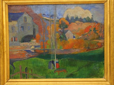 Paul Gaugin Paysage De Bretagne Le Moulin David En 1894 Painting