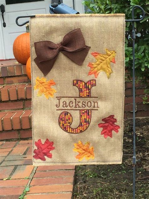 Personalized Fall Garden Flag Fall Garden Flag Garden Flags Autumn