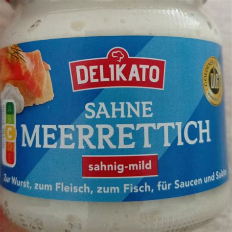 Сливки с хреном Sahne Meerrettich Delikato - калорийность, пищевая ...