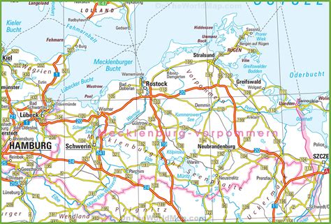 Mecklenburg Vorpommern Road Map