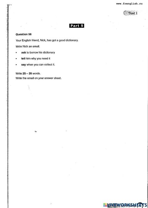 Practice Test Ket Interactive Worksheet Live Worksheets