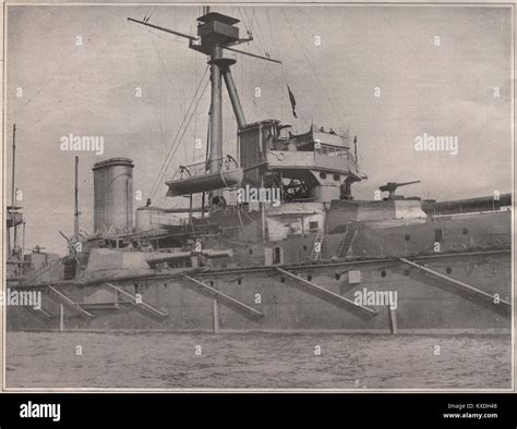 View Showing Forward And Starboard 12 Inch Gun Turrets Forward Conning