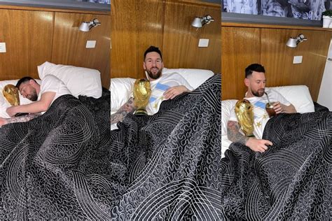 Messi Sleeps With World Cup Trophy In Bed After Triumphant Return To