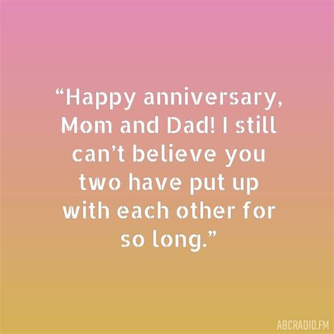 Short Funny Anniversary Quotes For Parents Abcradiofm