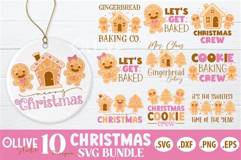 Christmas Svg Bundle Christmas Gingerbread Svg Bundle