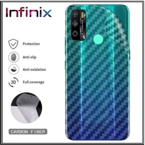 SKIN CARBON INFINIX HOT 9 GARSKIN CARBON 3D STIKER BACK FILM VIOLETTE