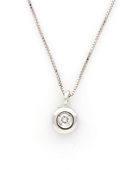 Carati Oro Bianco Collana Con Pendente Ct Catawiki