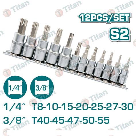 Бита TOTAL Набор головок-бит TORX, 3/8", 1/4" - купить по низким ценам ...
