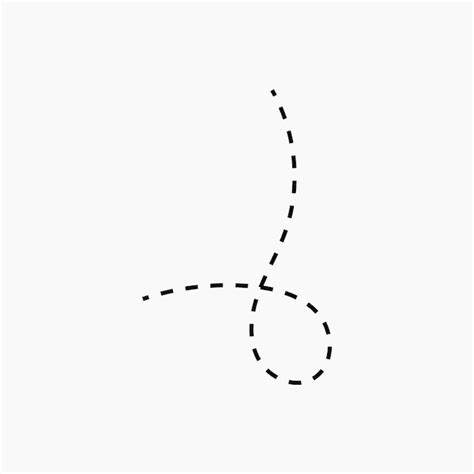 Premium Vector Curved Dashed Line