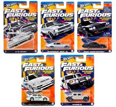 Hot Wheels Modellino Di Auto Sportiva Fast And Furious Decades Of Fast Set