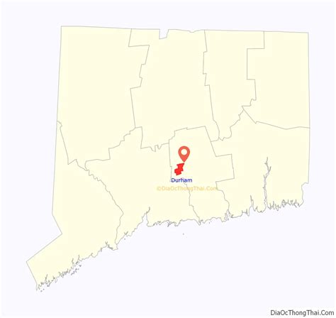 Map of Durham CDP, Connecticut - Thong Thai Real