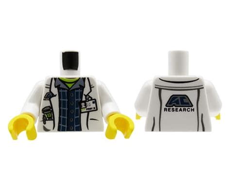 LEGO Minifigure Torso Scientist Researcher Lab Coat Extra Extra