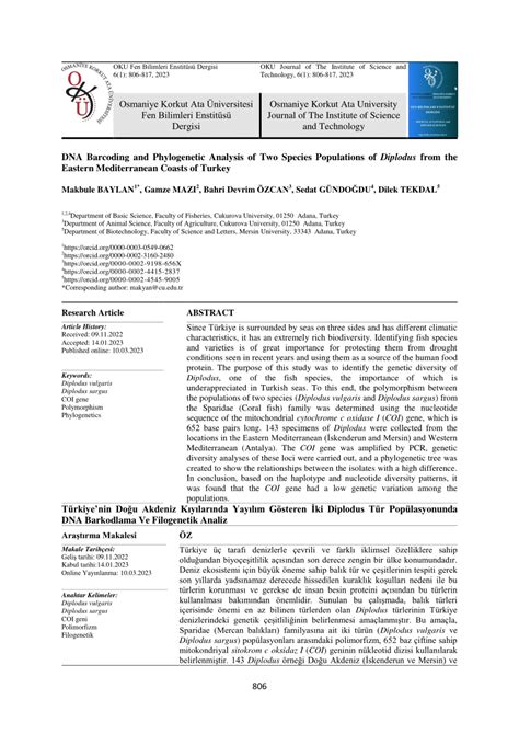 Pdf Dna Barcoding And Phylogenetic Analysis Of Two Species