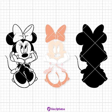 Minnie Mouse Head Silhouette Clip Art