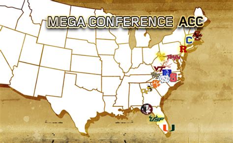 Atlantic Coast Conference Map