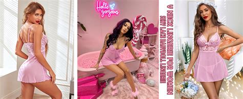 Avidlove Sexy Lace Babydoll Lingerie For Women Halter Chemise Nightwear Wine Red X Small At