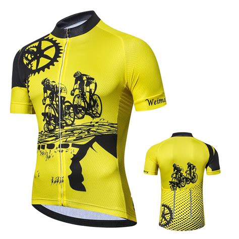 Aliexpress Buy 2018 Yellow Cycling Jersey Men Short Sleeve Red