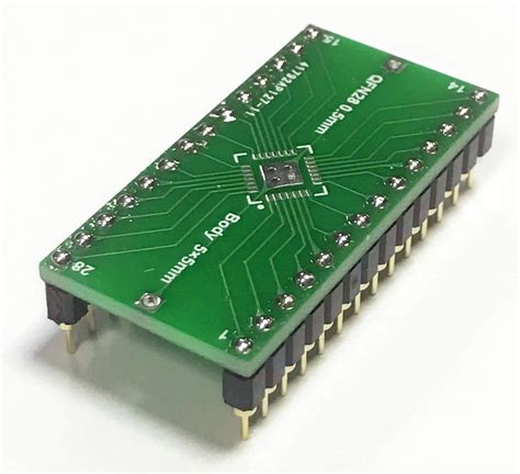 Adapter QFN28 5x5mm (0,5mm) --> DIL28 (PDIP28) 2,54/0.600" :: ELIPTOR ...