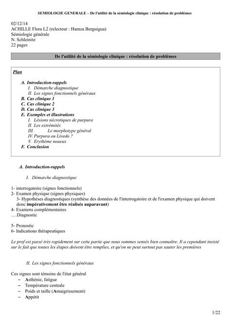 Pdf Semiologie Generale De L Utilit De La S Miologie De L