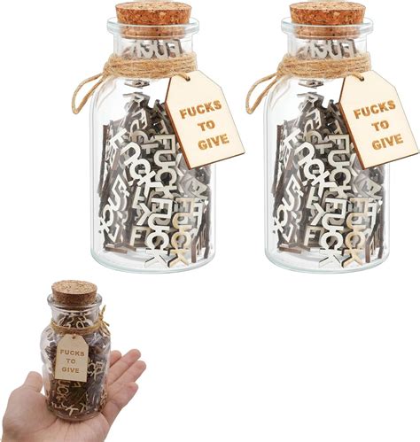 Amazon Pack Jar Fucks Fidget Gift Fucks To Give Jars Home Decor Funny Wooden Fuck In A