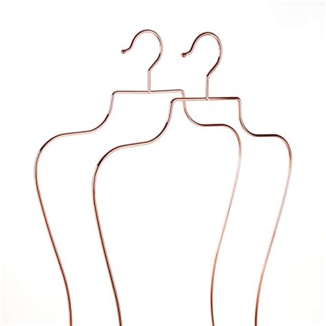 Arekuaei Rose Gold Wire Lingerie Hangers Body Shape Metal Display Bikini Swimwear Hanger Of