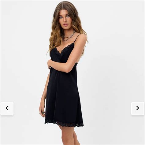Frankie S Bikinis Dresses Nwt Frankies Bikini Rosie Satin Mini Dress Size S Color Black