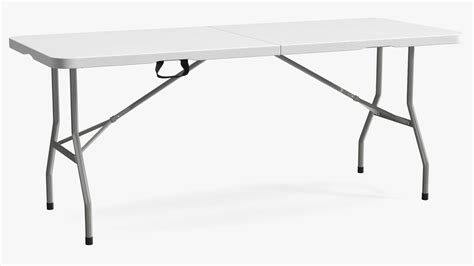 White Folding Table 3d Model 19 3ds Blend C4d Fbx Max Ma Lxo