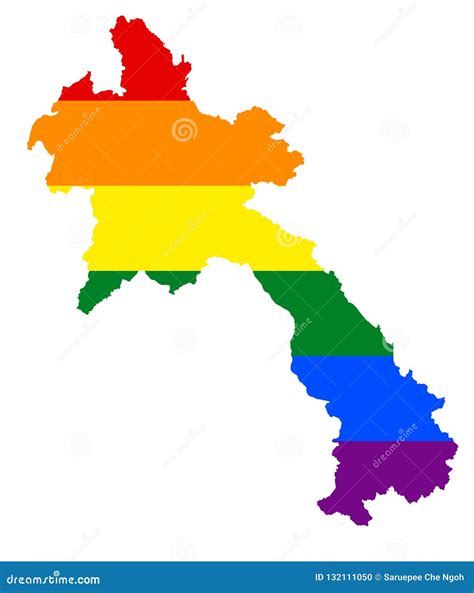 Lgbt Flag Map Vector Rainbow Map In Colors Of Lgbt Lesbian Gay Bisexual And Transgender