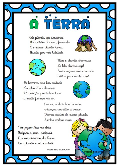 Poema E Atividades Dia Da Terra 22 De Abril