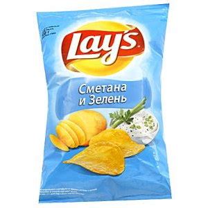 Чипсы картофельные Lays "Сметана и зелень" - «Сметана и зелень или ...