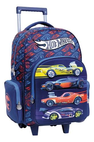 Mochila Con Carro Grande Pulg Hot Wheels Licencia Oficial